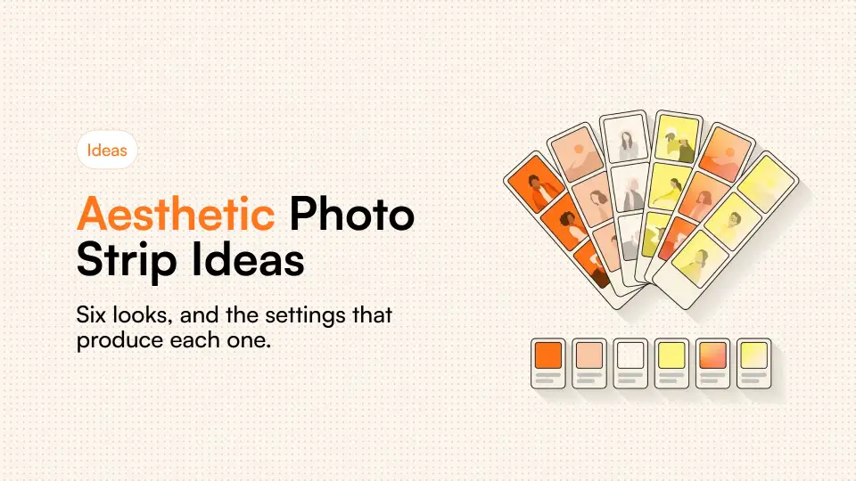 Illustration of photo strips in six different visual styles