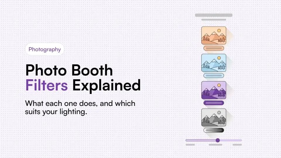 Illustration comparing photo booth filter styles